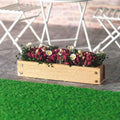 Bloembak met gekleurde bloemen