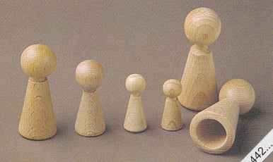 Houten kegels 60mm