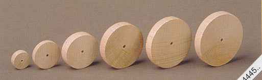Houten wielen 60mm, gat 4mm