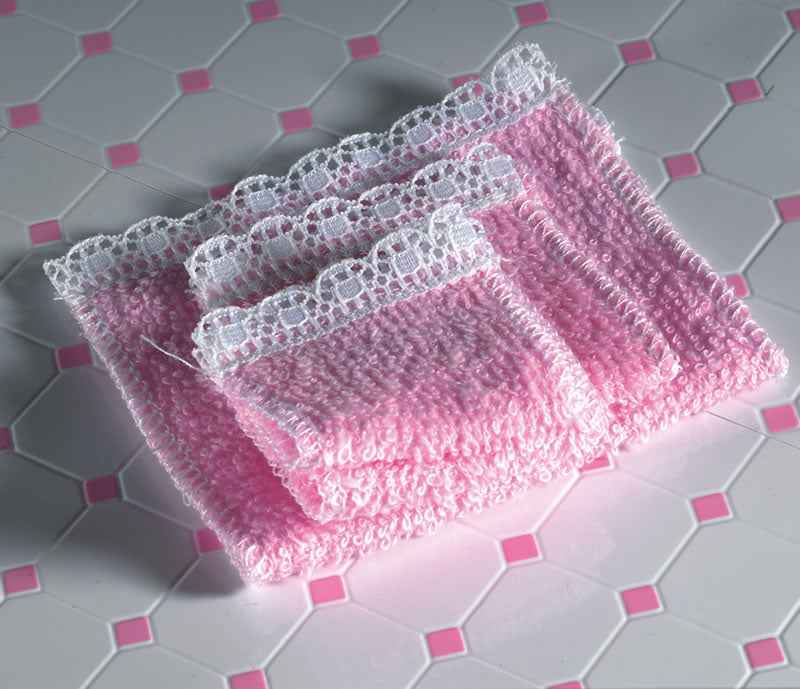 handdoekset in roze, 4 stuks