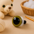 Olijfgroene Kunststof Veiligheidsogen per 2 Stuks