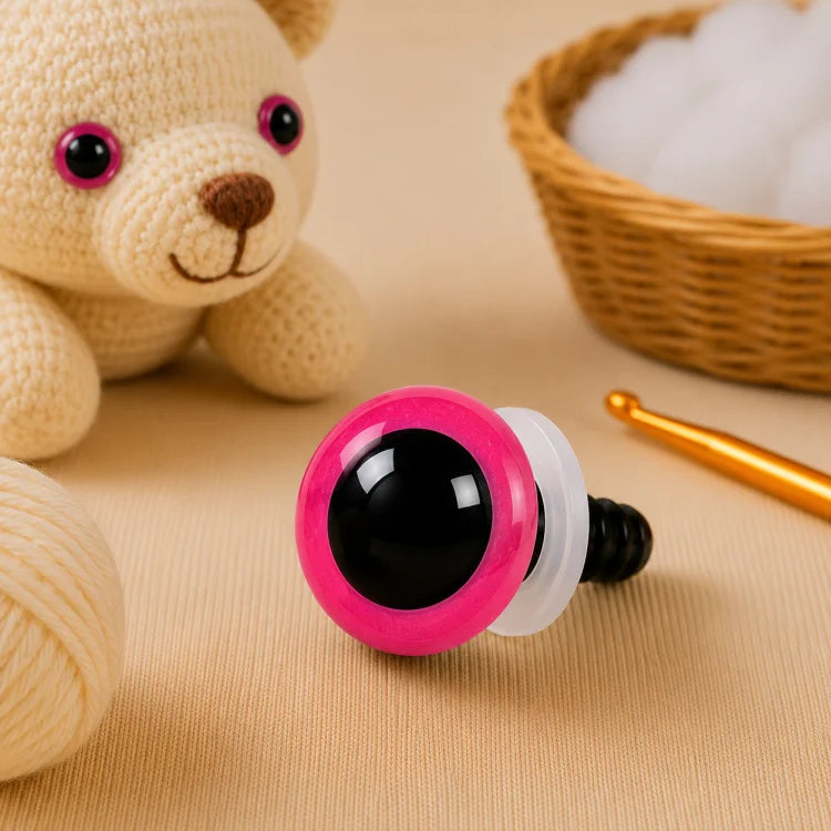 Pink Kunststof Veiligheidsogen per 2 Stuks