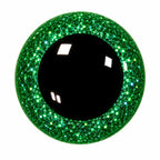 Groene Glitter Berenogen van Kunststof per 2 Stuks