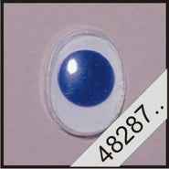 2 ovale plak wiebeloogjes blauw
