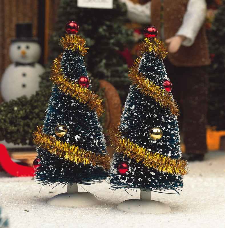 Kerstboom met decoratie, per 2 st.