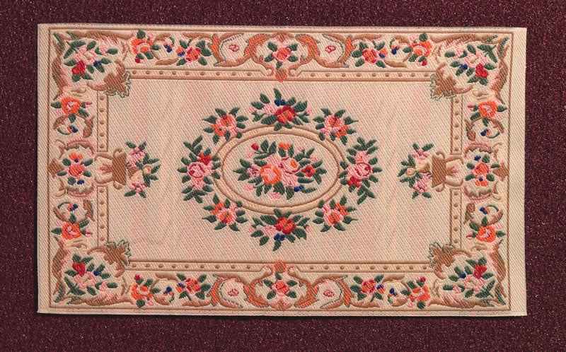 Vloerkleed bloemmotief, 17 x 10 cm