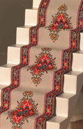 Traploper,  rood met creme,  5 x 50 cm (b x l)