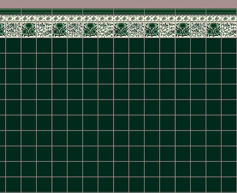 groen keuken behang formaat