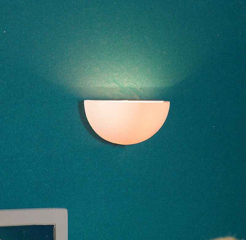 Wandlamp halve maan wit kunststof