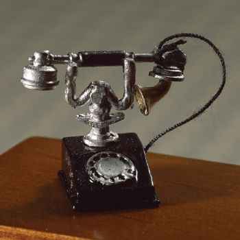 Franse telefoon zwart met zilver