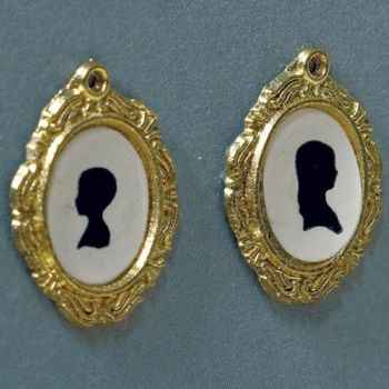 Silhouet schilderijtjes, 2 pcs