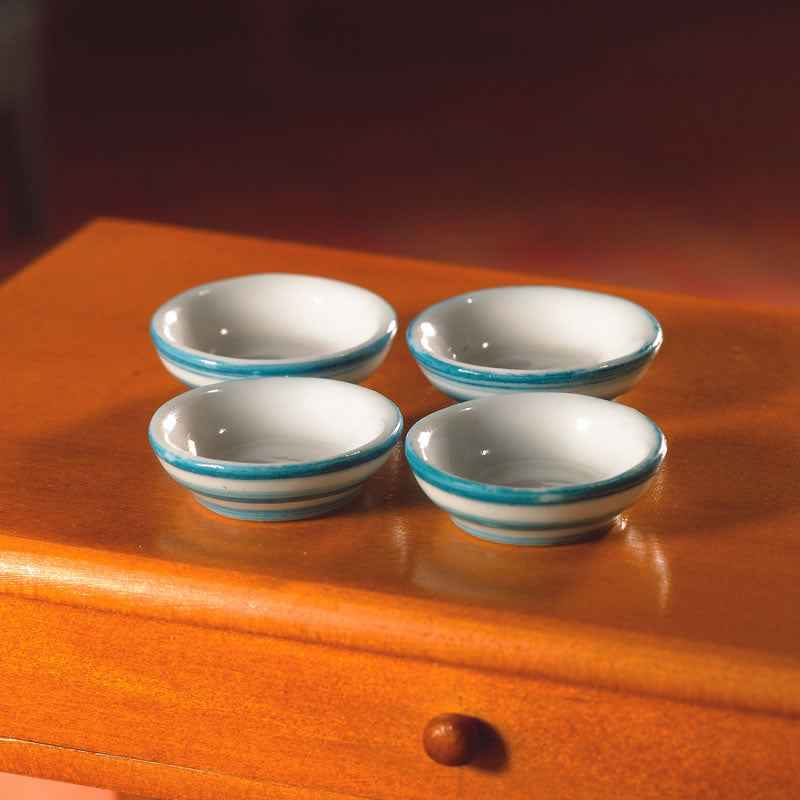 4 kommetje blauw/wit