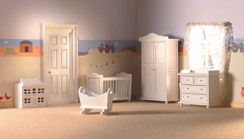 babykamer in wit 5 delig