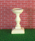 vogelbad op standaard in creme