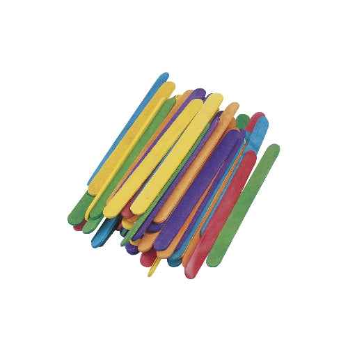 Houten latjes in diverse kleuren , 5,5cm 300 stuks
