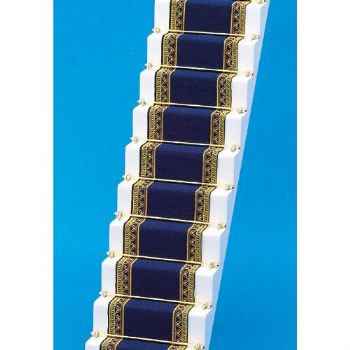 Traploper, blauw met goud,  5 x 50 cm (b x l)