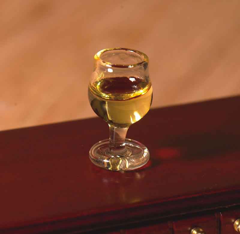 Glas met witte wijn