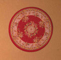 Vloerkleed rond model in oudroze