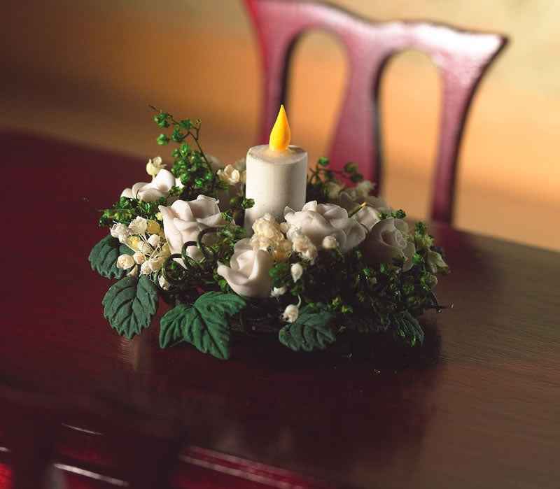 wit met groene tafel decoratie
