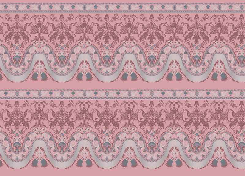 roze/grijs behang