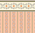 zalm/roze bloemetjes behang