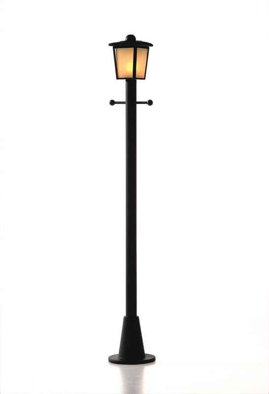 grootte straatlamp, zwart