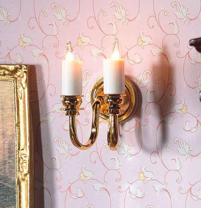 wandlamp dubbel kaarsmodel