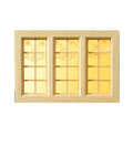 blank houten raam 3 luik