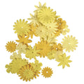 Papieren bloemen geel