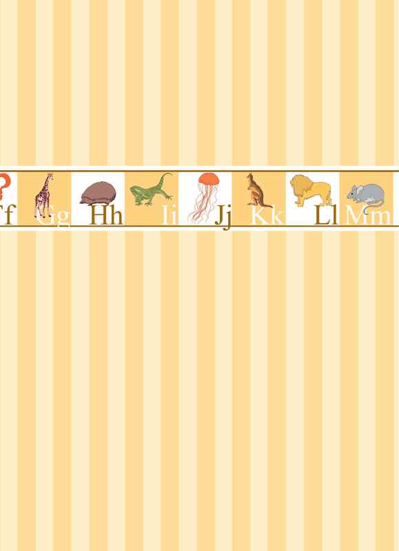 alfabet behang met dieren
