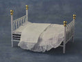 Wit metalen bed, 2 persoons