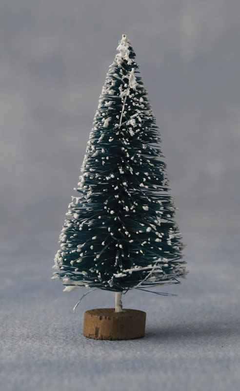 Kerstboom met sneeuw, 12cm
