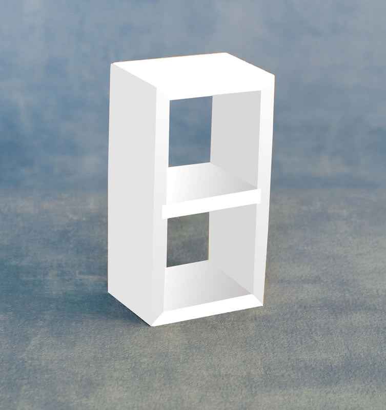 Wit opberg meubel, 2 vakken
