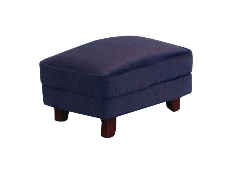 Blauw voetenbankje