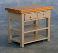 Modern dressoir, grijs/grenen