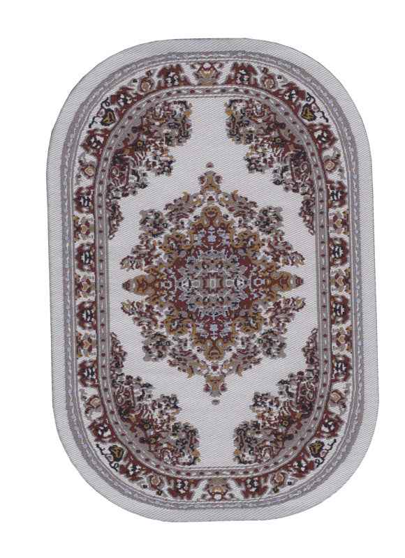 Klein ovaal kleed, creme