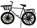 Zwarte fiets met mand