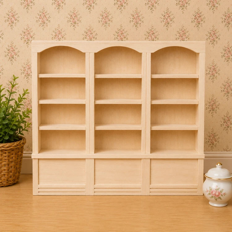 Plankenkast, 3-delen, blank hout