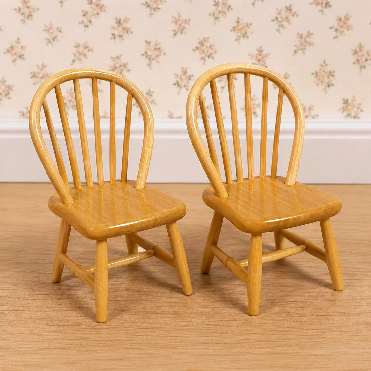 Stoel met ronde rugleuning, 2 stuks