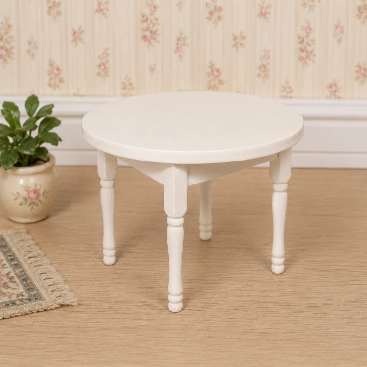 Ronde keukentafel, wit