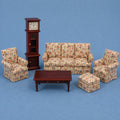 Sofaset, gebloemd, 6-delig
