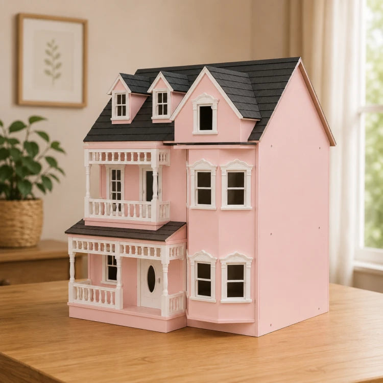 The Exmouth Poppenhuis Roze Gelakt