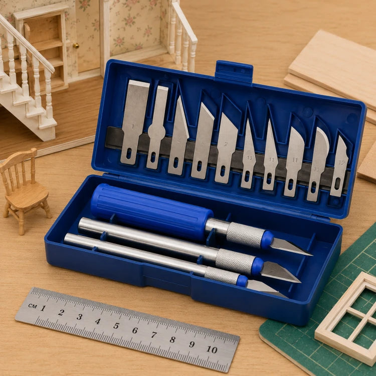 Snijmessenset voor Poppenhuizen en Modelbouw