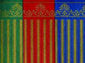 Behang Goud/Blauw