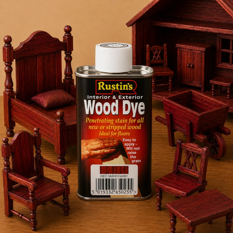 Rustins Houtbeits Rood Mahonie 250 ml