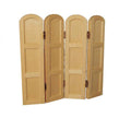 kamerscherm, 4 delig,  blankhout