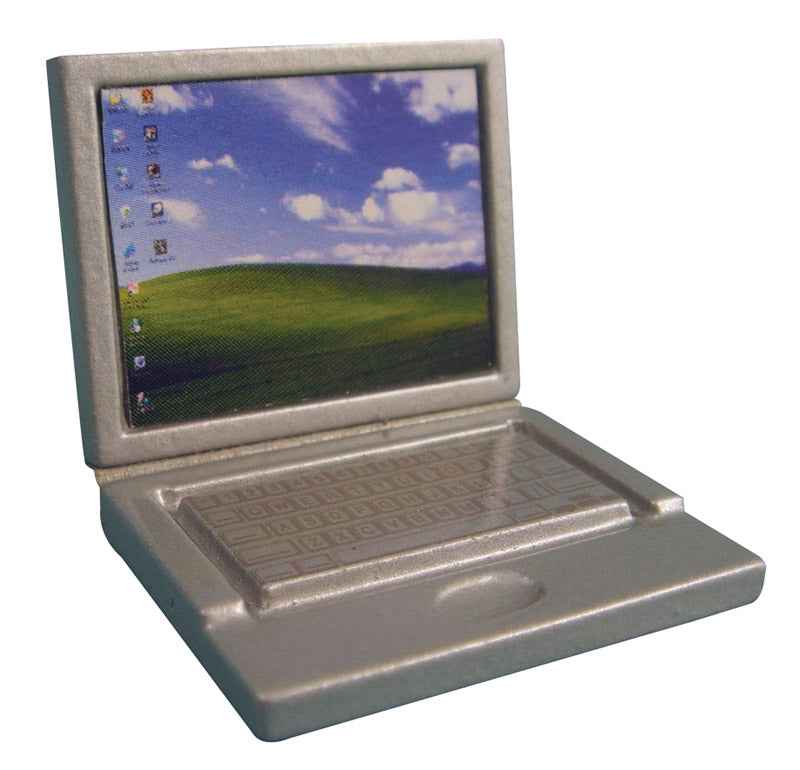 Zilveren laptop