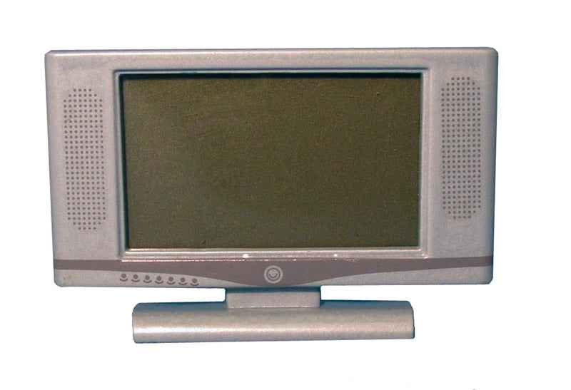 Flatscreen televisie, zilvergrijs