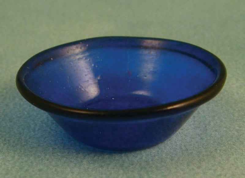 Glazen kom, blauw