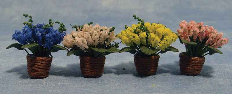 Bloemen in mandje, per stuk